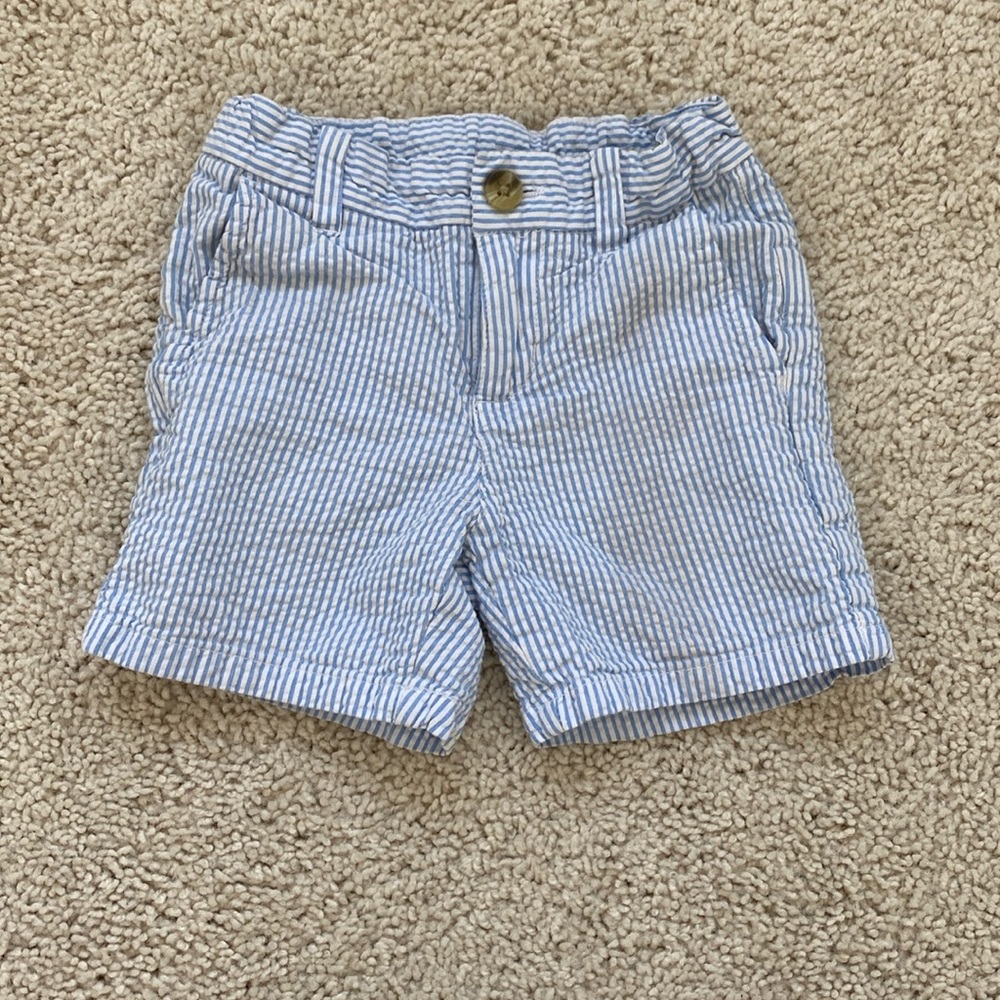 Janie and Jack Blue Pinstripe Shorts